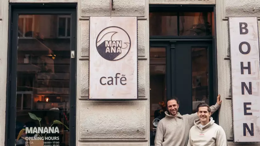 Außenansicht des MANANA Cafés in Wien Währing