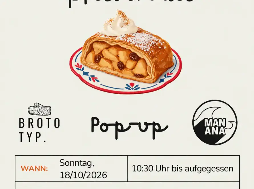Brototyp × MANANA: Butterbrot & Apfelstrudel Pop-up